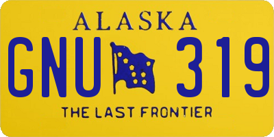 AK license plate GNU319