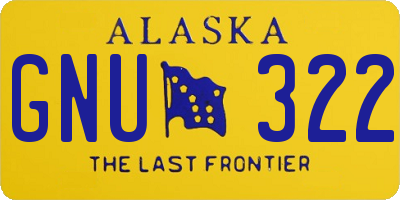 AK license plate GNU322