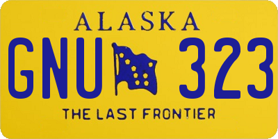 AK license plate GNU323