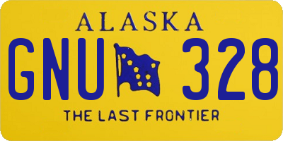 AK license plate GNU328
