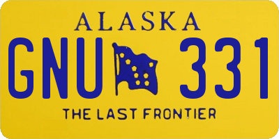 AK license plate GNU331