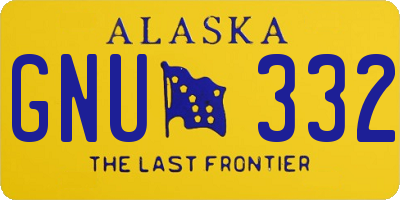 AK license plate GNU332