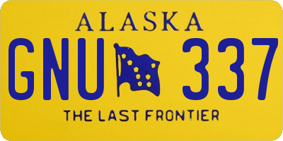 AK license plate GNU337