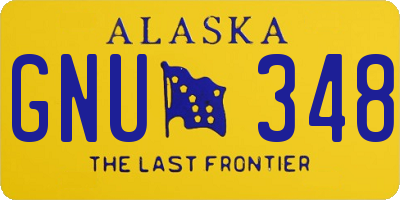 AK license plate GNU348