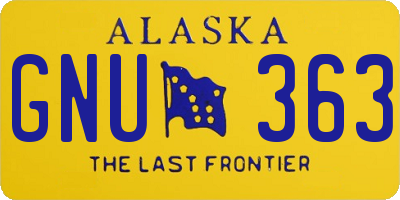 AK license plate GNU363