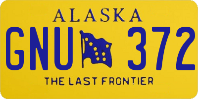 AK license plate GNU372
