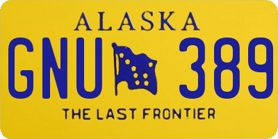 AK license plate GNU389