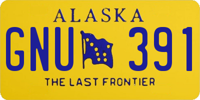 AK license plate GNU391