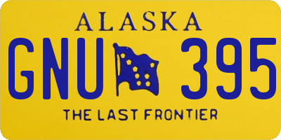 AK license plate GNU395