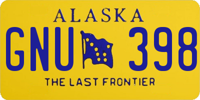 AK license plate GNU398