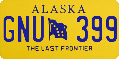 AK license plate GNU399