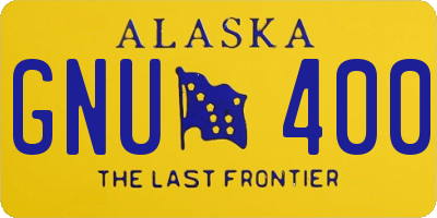 AK license plate GNU400