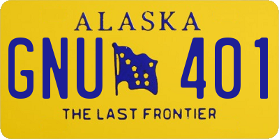 AK license plate GNU401