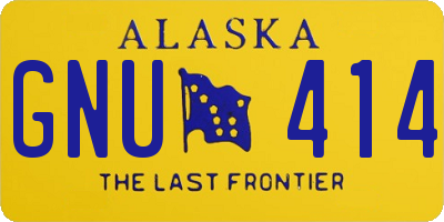 AK license plate GNU414