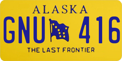 AK license plate GNU416