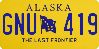 AK license plate GNU419