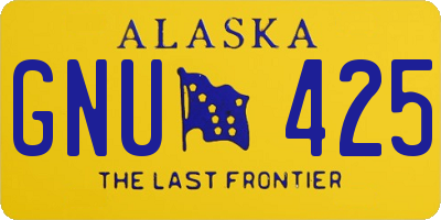 AK license plate GNU425