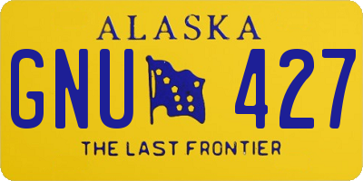 AK license plate GNU427