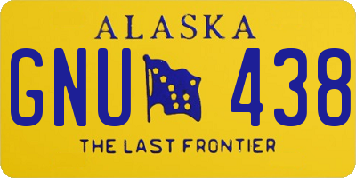 AK license plate GNU438