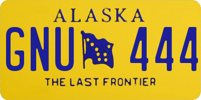 AK license plate GNU444