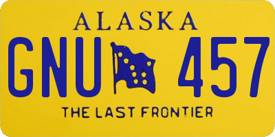 AK license plate GNU457