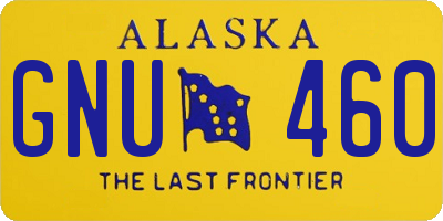 AK license plate GNU460