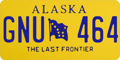 AK license plate GNU464