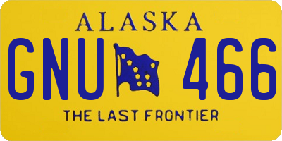 AK license plate GNU466