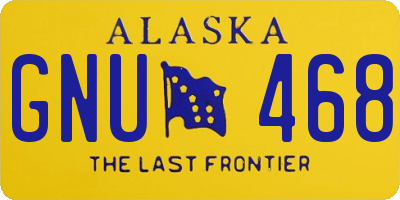 AK license plate GNU468