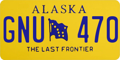 AK license plate GNU470