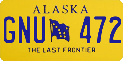 AK license plate GNU472