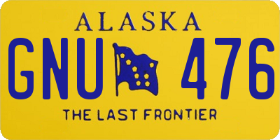 AK license plate GNU476