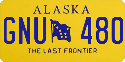 AK license plate GNU480