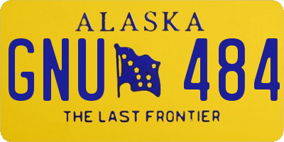 AK license plate GNU484