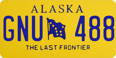 AK license plate GNU488
