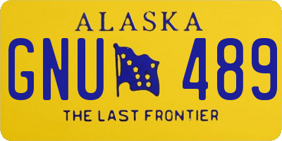 AK license plate GNU489