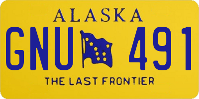 AK license plate GNU491
