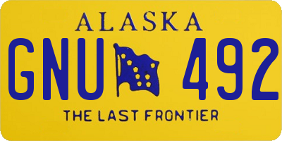 AK license plate GNU492