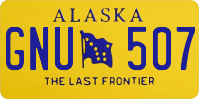 AK license plate GNU507