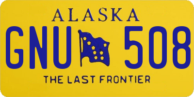 AK license plate GNU508