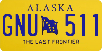 AK license plate GNU511