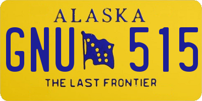 AK license plate GNU515