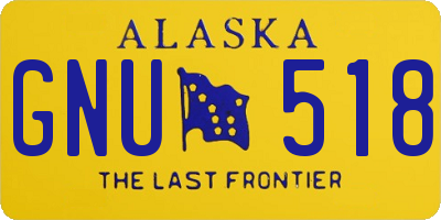 AK license plate GNU518
