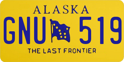 AK license plate GNU519