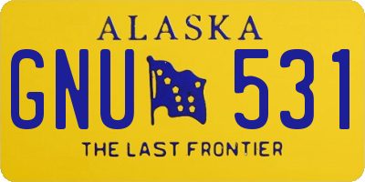 AK license plate GNU531