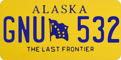 AK license plate GNU532