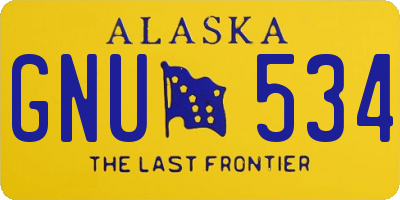 AK license plate GNU534