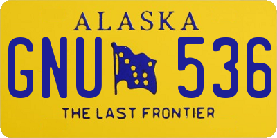 AK license plate GNU536