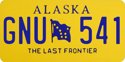 AK license plate GNU541