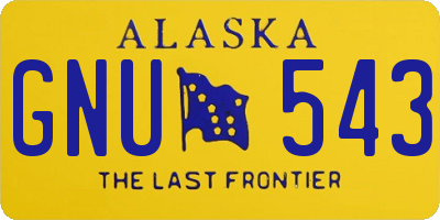 AK license plate GNU543